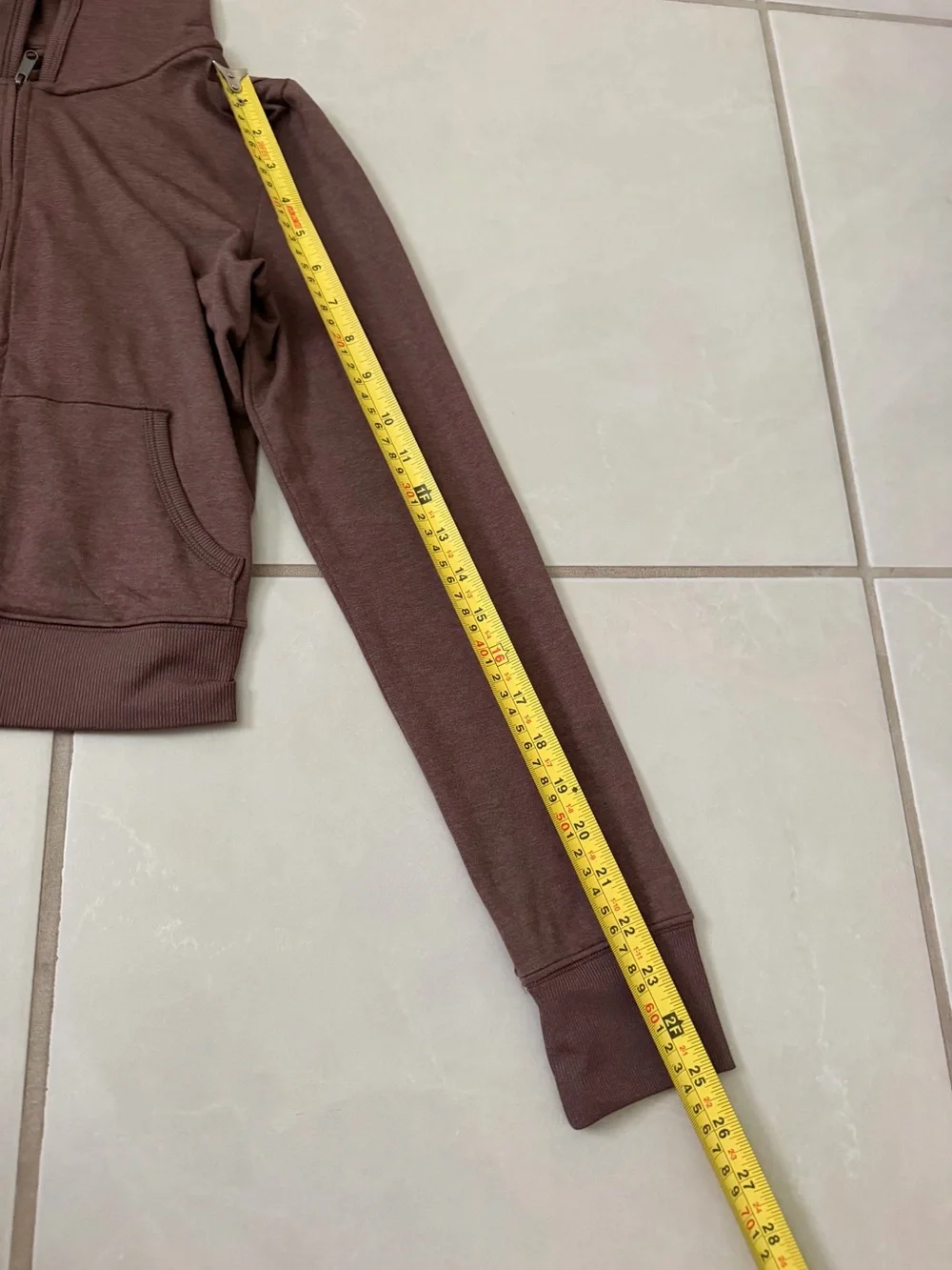 Vuori Halo Mini Women's Brown Zip Hoodie - Picture 4 of 6